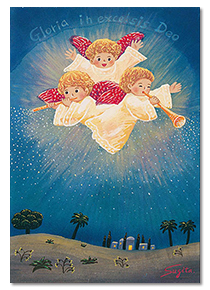 クリスマスカード「天使の知らせ」